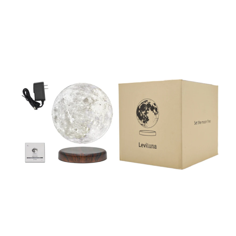 

NEW design Creative 3D Magnetic Levitation Moon Lamp Night Light Rotating Led Moon Floating Lamp Home Decoration Holiday