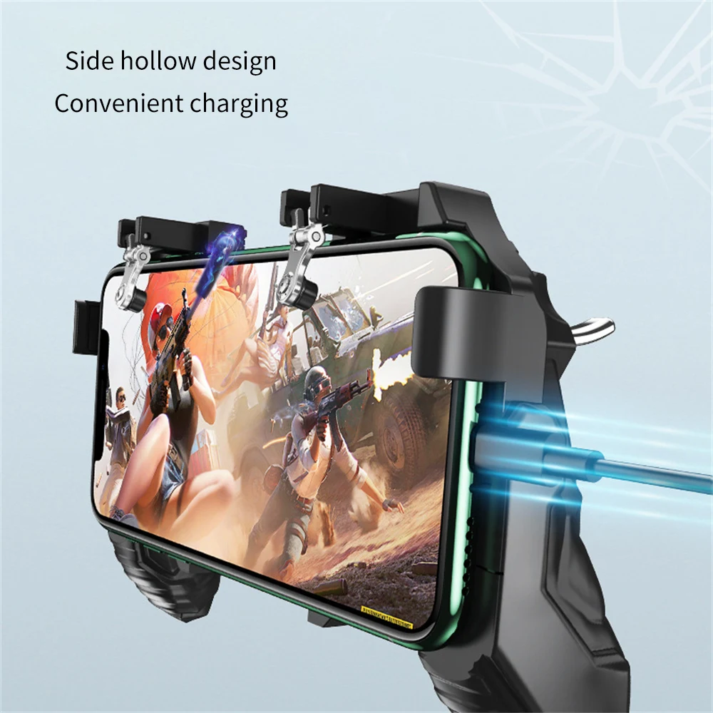 

New Trigger Button Auxiliary Gamepad for PUBG Triggers for Cell Phone Free Fire Cell Triggers with Cooling Fan Game Accessories