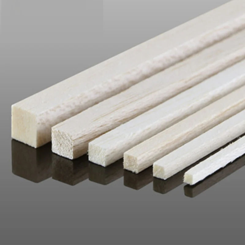 

5 шт./компл. длина 250 мм, квадратная деревянная модельная полоса из дерева для самостоятельного изготовления строительных самолетов и самоле...