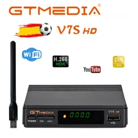 gtmedia v7s hd fta dvb s2 tv receiver with usb wifi power by freesat network sharing youtube decoder