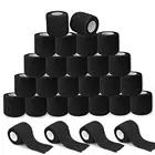 Повязка для татуировок, обертки лент Нетканая, черная, водостойкая, самоклеящаяся, для защиты пальцев, аксессуары для татуировок, 96 шт.