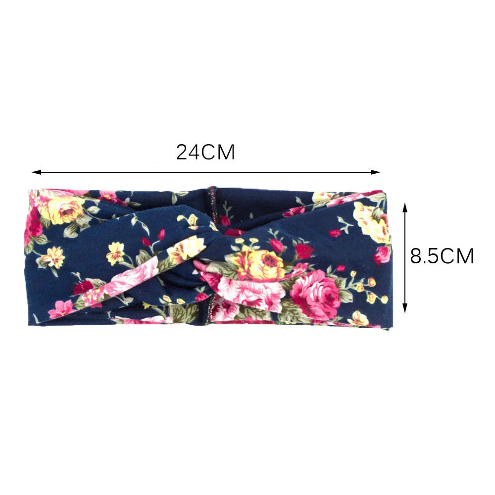 Diademas el&aacute;sticas para mujer, turbante de punto cruzado, turbante bohemio, accesorios para el cabello, regalo de moda, 4 Uds.-3