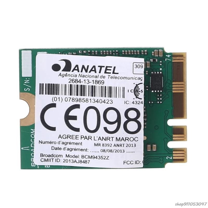 

Dual Band Wireless BCM94352Z WIFI M.2 Card 1200Mbps Bluetooth 4.0 2.4G/5G 802.11ac Handoff Wlan Adapter A20 21 Wholesales