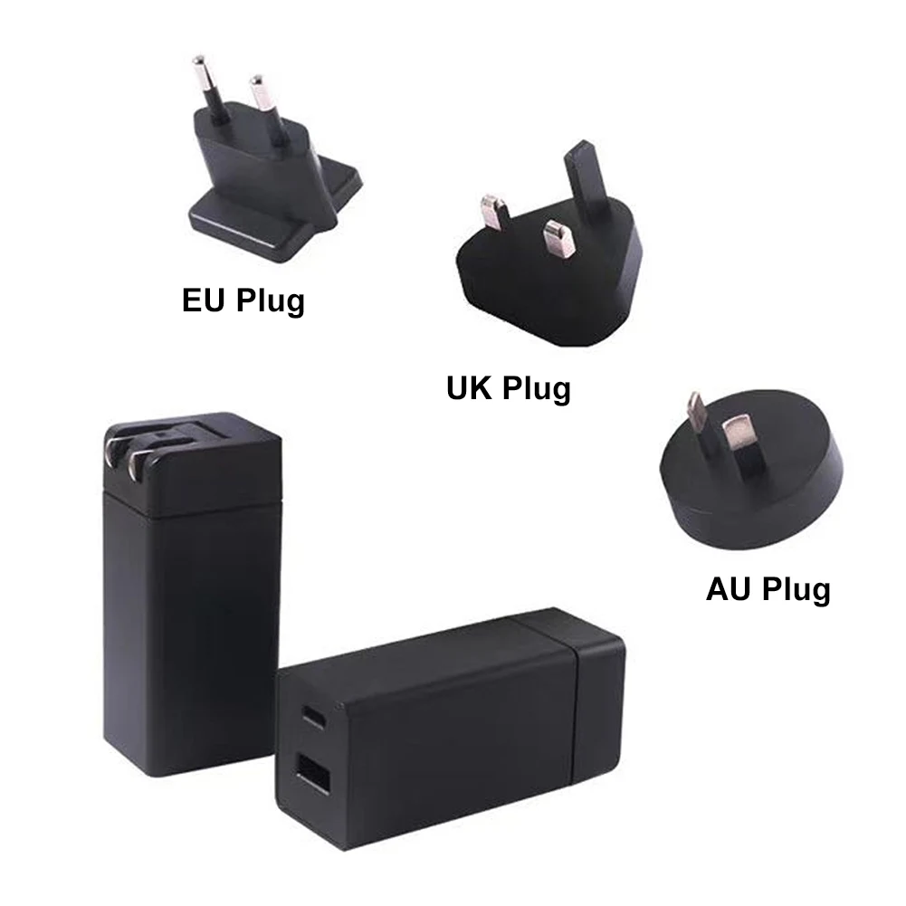 Портативное зарядное устройство для путешествий с 2 портами QC 4 0 PD 3 быстрое USB Type c