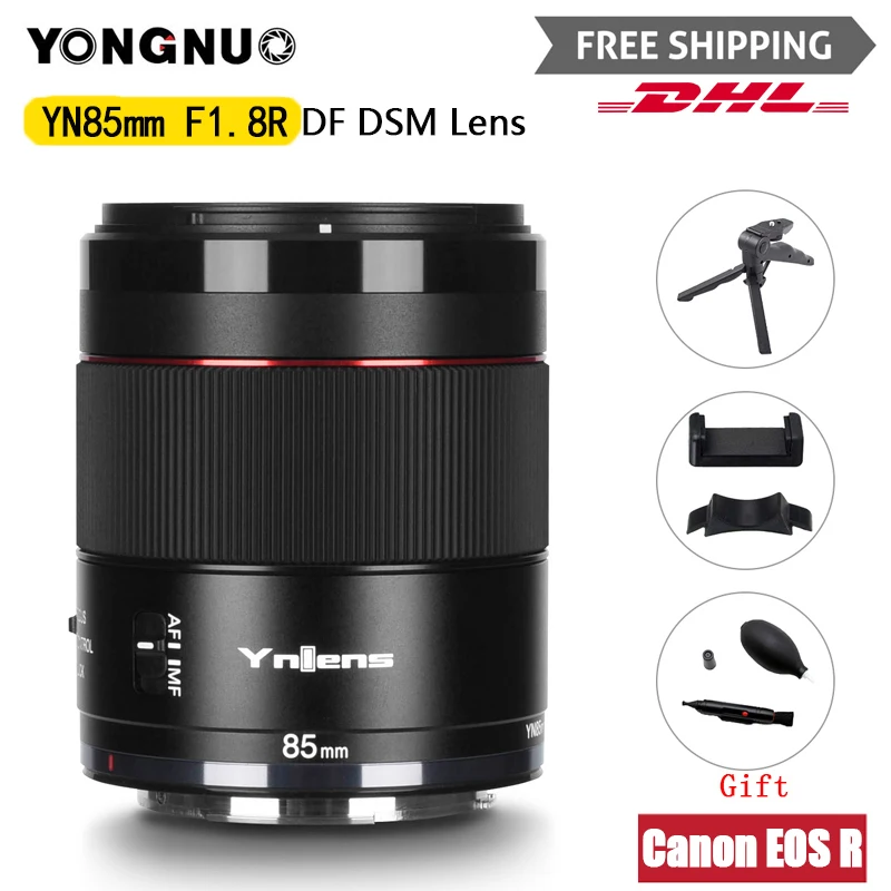 

YONGNUO YN85mm F1.8R Camera Lens DF DSM Full-Frame Auto Focus RF-Mount for Canon EOS R PR R3 R5 R6 Mirrorless Camera
