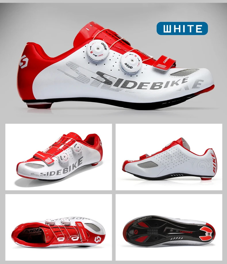 Sidebike carbon road cycling shoes ultralight self-locking bicycle breathable professional sneakers men bike racing | Спорт и