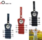 Лидер продаж, роскошный кожаный держатель для футболки для гольфа с 4 деревянными футболками, 1 магнитным шариковым маркером, крючком для ремня, Прямая поставка