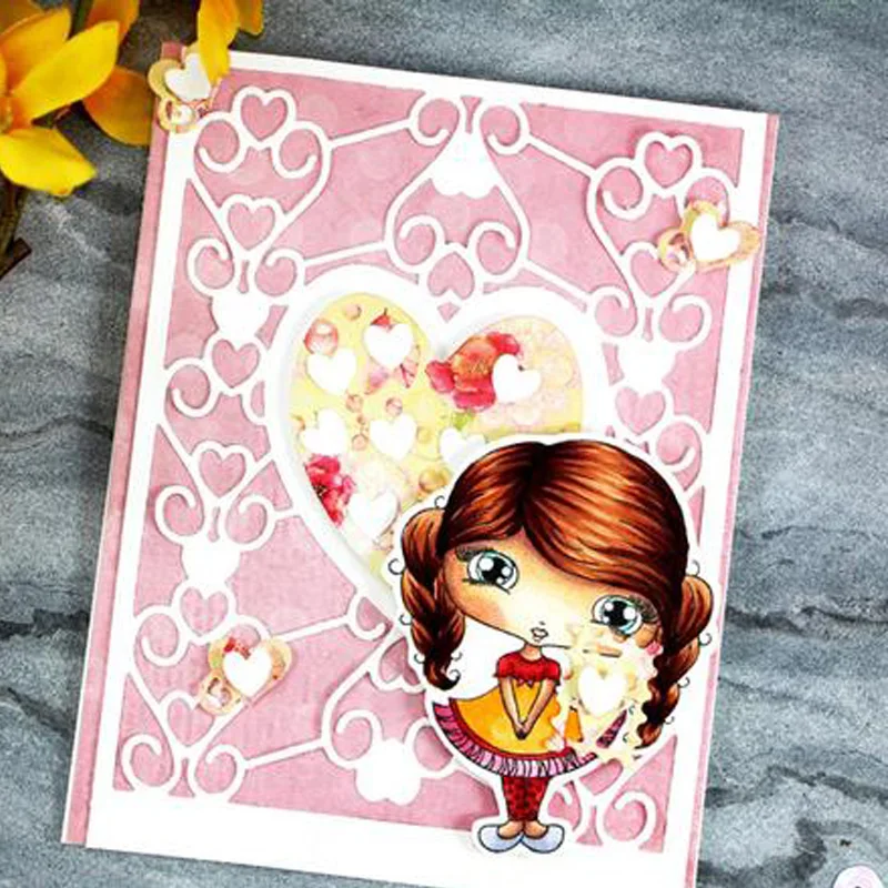 Сердце к сердцу шаблон металла вырезание штампы любовь сердца Скрапбукинг 2020