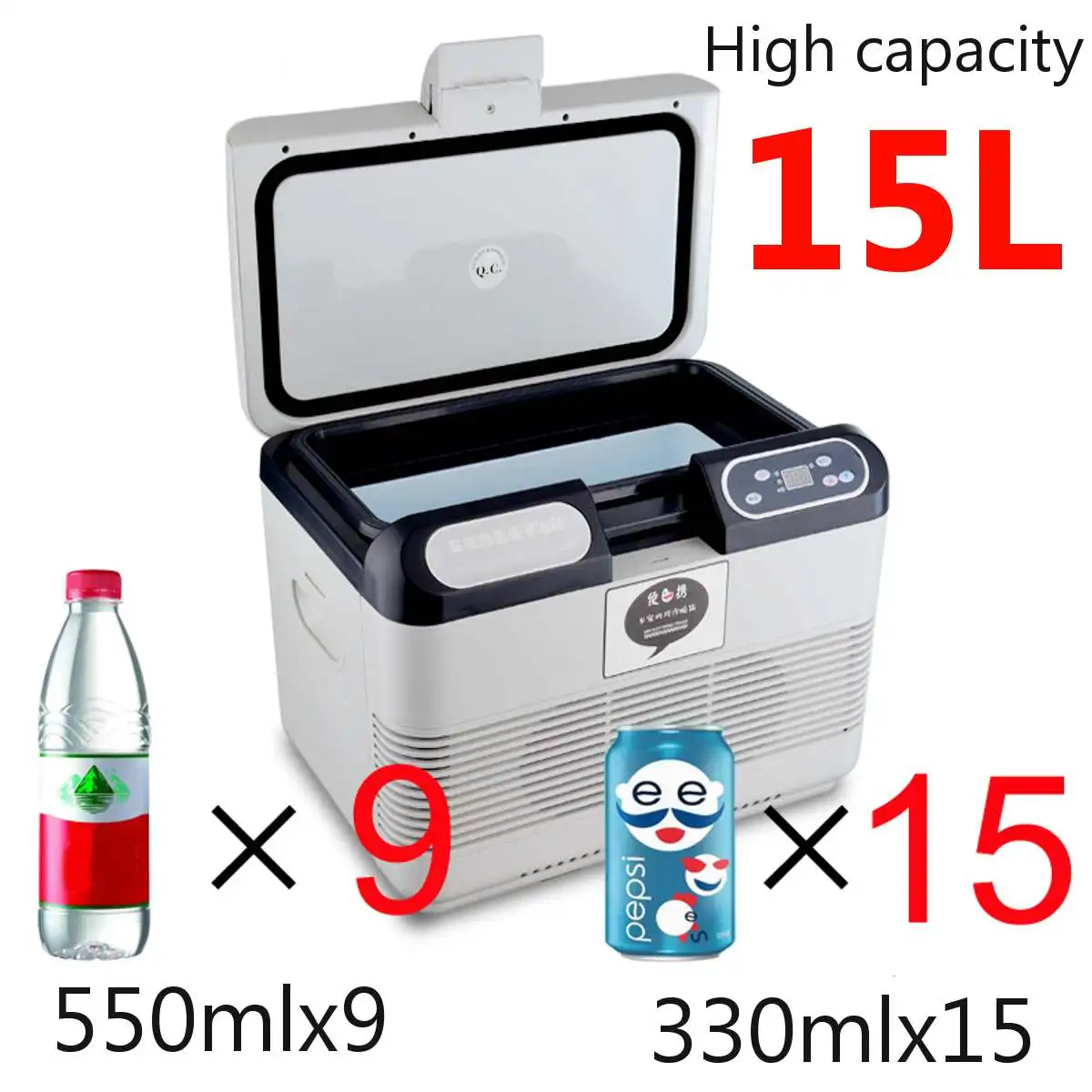

15L Home/Car Refrigerator Automoble Mini Fridge Refrigerators Freezer Cooling Box frigobar Food Fruit Storage Fridge Compressor
