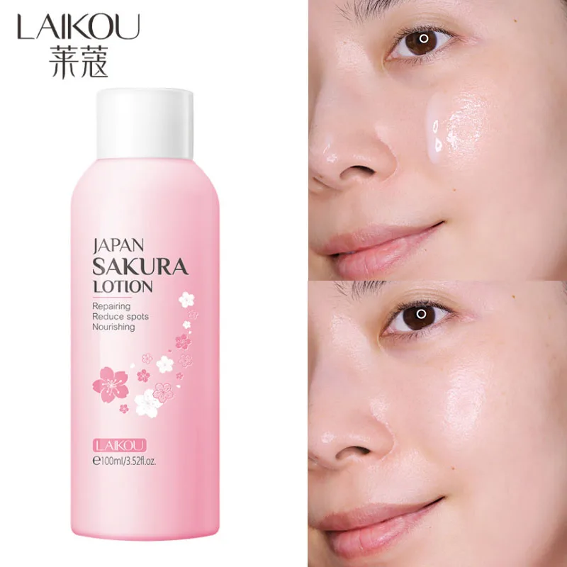

LAIKOU Japan Sakura Remove Spots Skin Whitening Lotion Instant Nourishing Repairing Shrink Pores Brightening Emulsion Skin Care
