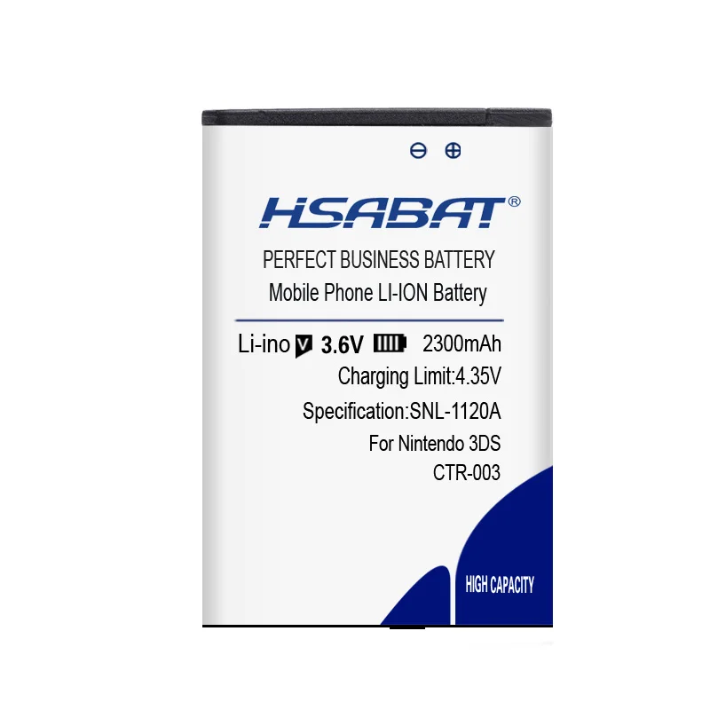 Аккумуляторная батарея HSABAT CTR-003 CTR 003 2300 мАч замена для консоли Nintendo 3DS 2DS