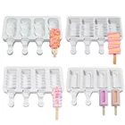 Зеркальная форма для мороженого с деревянными палочками, летняя самодельная форма для самостоятельного приготовления льда, поднос для льда, инструмент для изготовления десертов