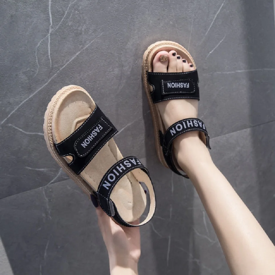 

2020 hot sale Summer sandals women flat Shoes peep-toe sandalias Roman sandals woman casual shoes Ladies Flip Flops Footwear