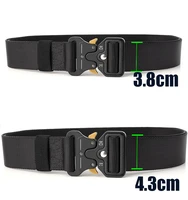 tactical belt nylon military army belt outdoor metal buckle police heavy duty training hunting belt 125135cm 3 84 3cm wide