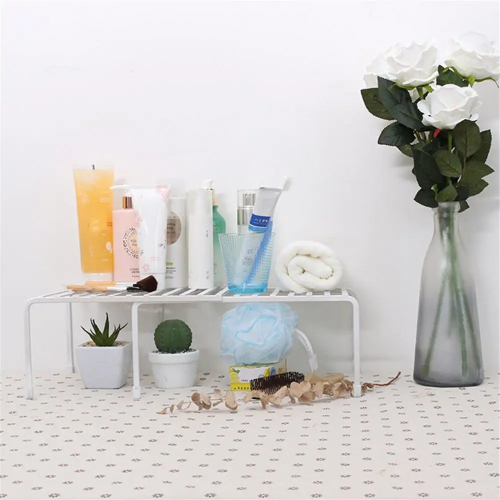 Выдвижной кухонный стеллаж для хранения чаши кастрюли шкаф полка расширяемая