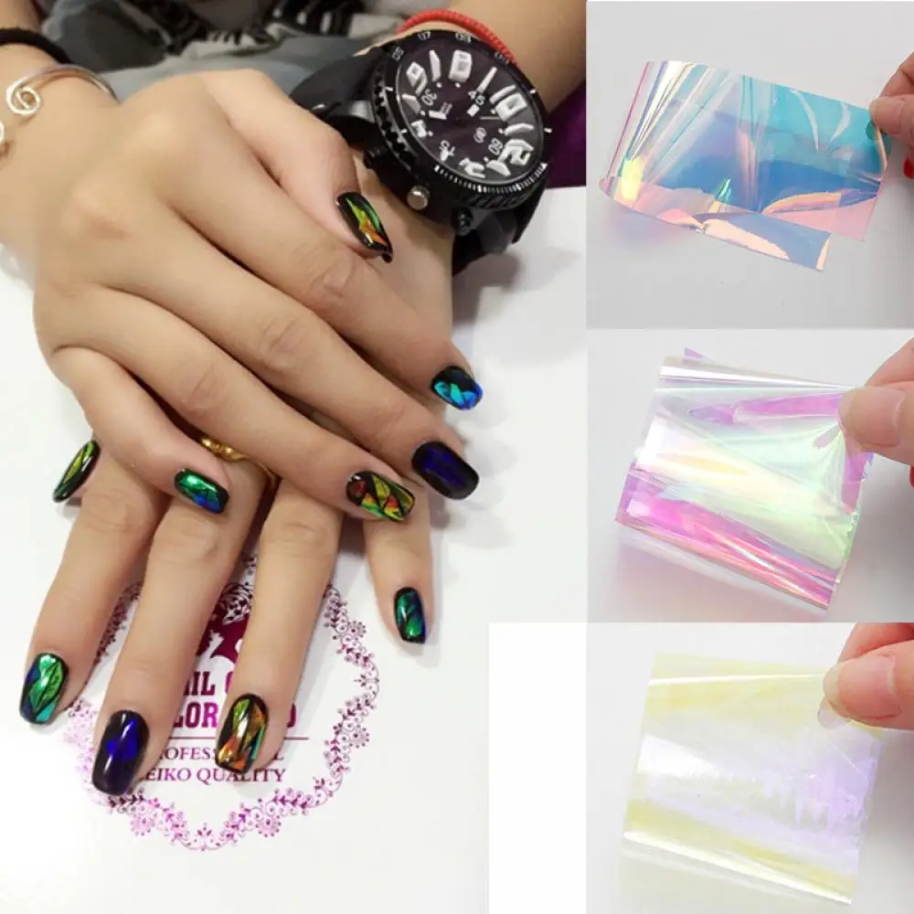 Новинка 5 листов 20 см симфония неправильное разбитое стекло зеркальная фольга