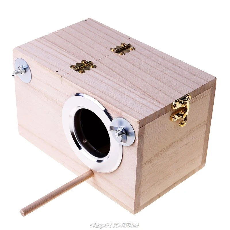 

Wooden Bird Nesting Breeding Box House Parakeet Mating Case with Clear Window for Cockatiel Canaries Lovebird D09 20 Dropship