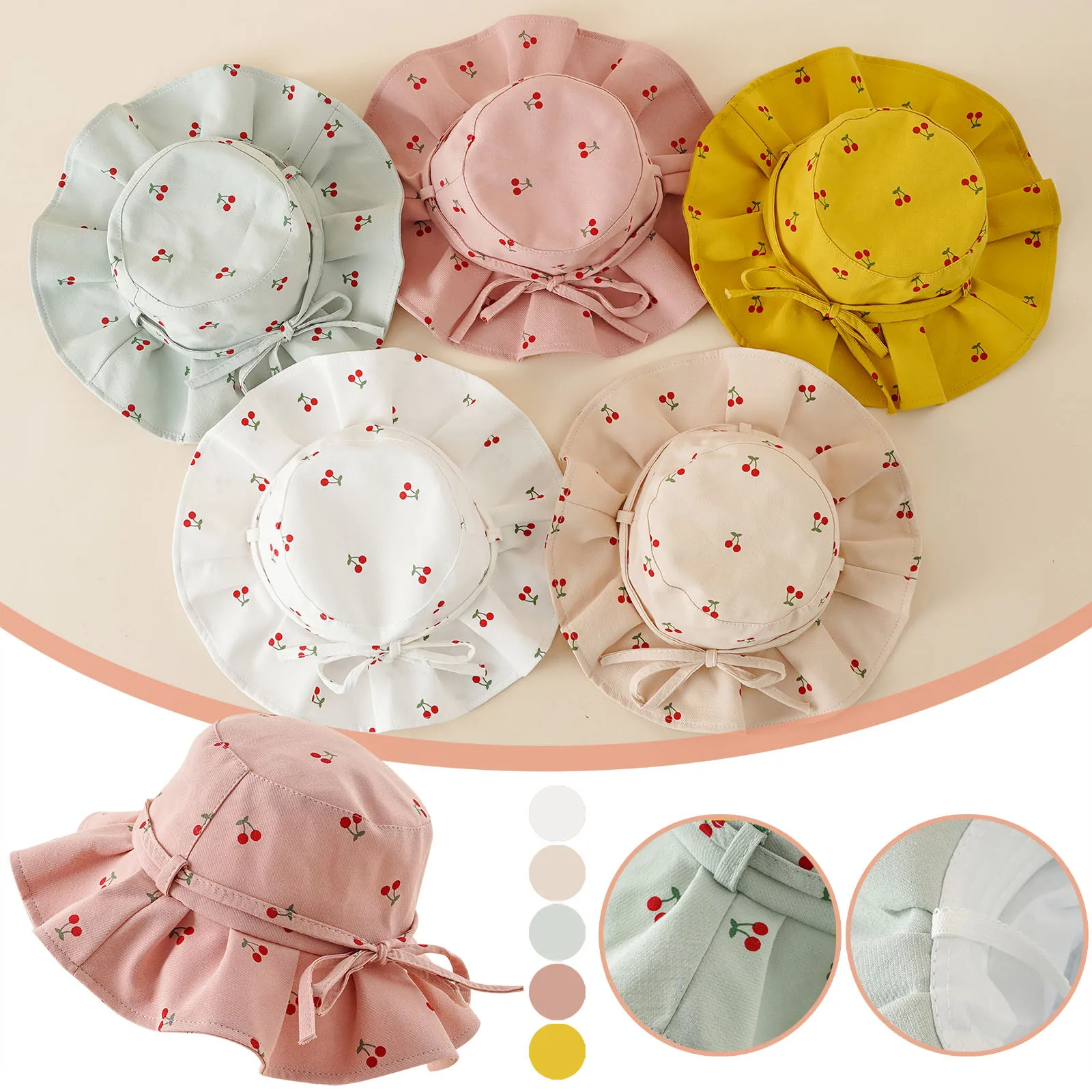 

TodToddler Kids Summer Hat Fruit Pattern Outdoor Children UV-proof Sun Beach Cap