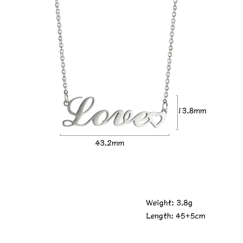 Fishhook Ожерелье с надписью: &quotлюбовь&quot Old подвеска надписью на английском из