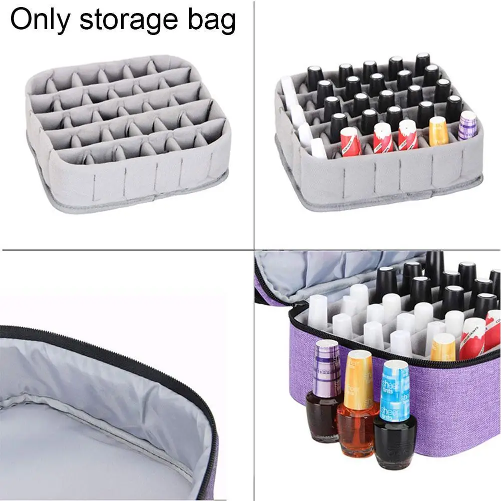 

30 Slots Double-Layer Nail Polish Storage Bag Portable Mask Cosmetic Essential Oil Perfume Handcase Makeup Tool Orgainzer Boxs