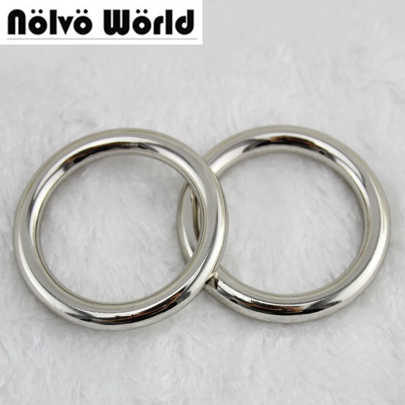 Outside 50mm Big Welded Rings,6.0mm line 1.5 inch pet's strap o ring,bags' accessories metal welded ring o