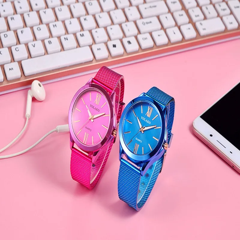 

Fashion 2019 Womens Watches Casual Stainless Steel Band Women Ladies Watch Quartz Wrist Watch Valentine Gift Crystal reloj mujer