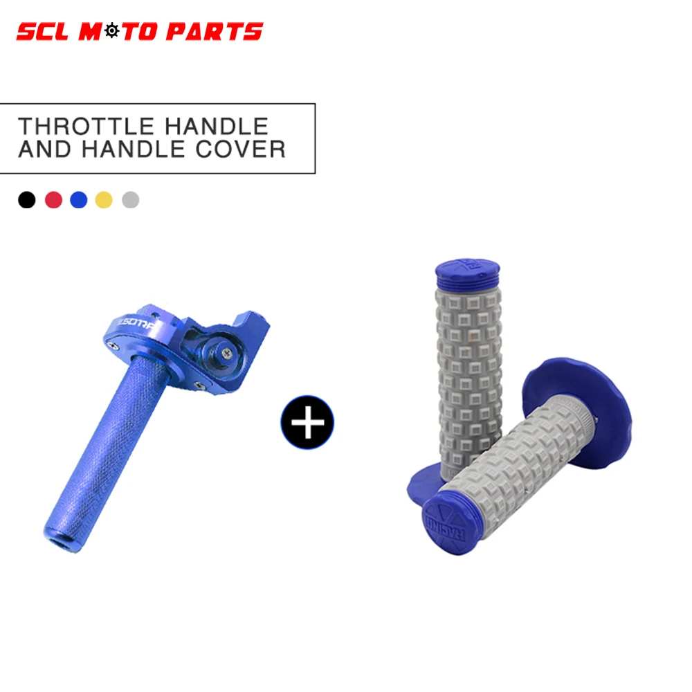 

ALconstar-Motorcycle 22mm CNC Aluminum Throttle Grip Quick Twister + Handle cover CRF50 70 110 IRBIS 125 250 Dirt Bike Racing