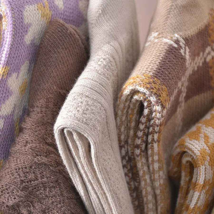 Длинные носки для женщин и студентов в Корейском стиле Модные осенние толстые