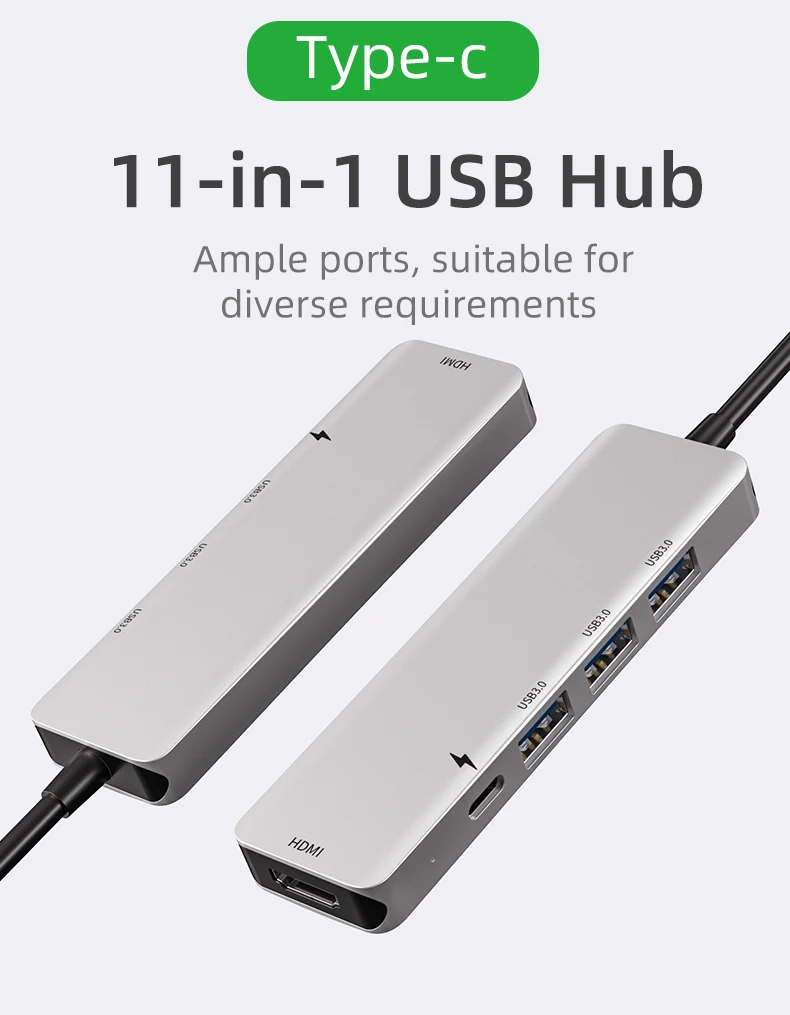 IHaitun usb-хаб C к Мульти USB 3,0 4K HDMI адаптер док-станция для Macbook Pro type C PD VGA SD TF DC3.5 для huawei 30 samsung порт 3,1