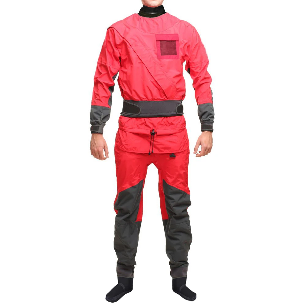 Мужской сухой костюм на каяке красный многоцелевой для занятий водными видами