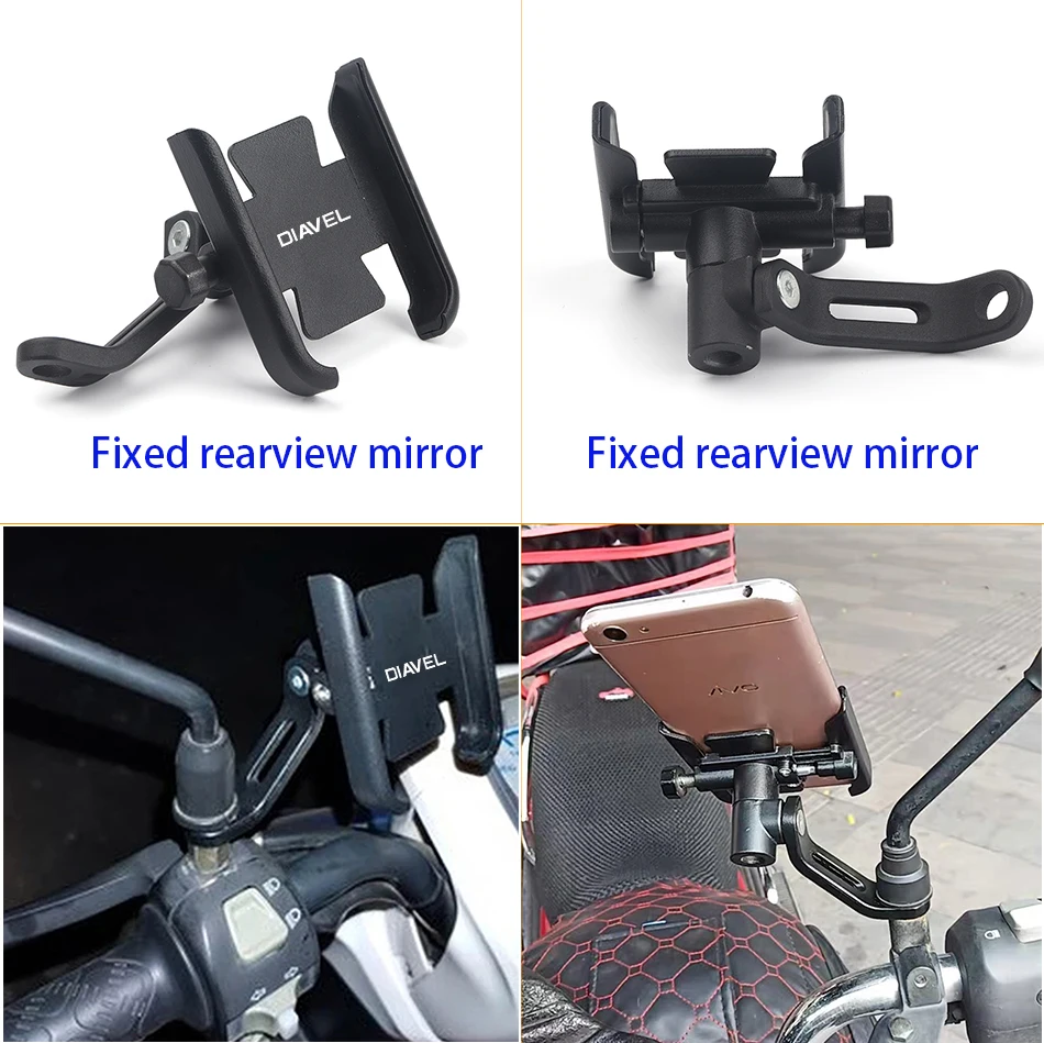for ducati diavel cromo carbon amg strada 1200 1260 motorcycle mobile phone holder gps navigator handlebar bracket accessories free global shipping