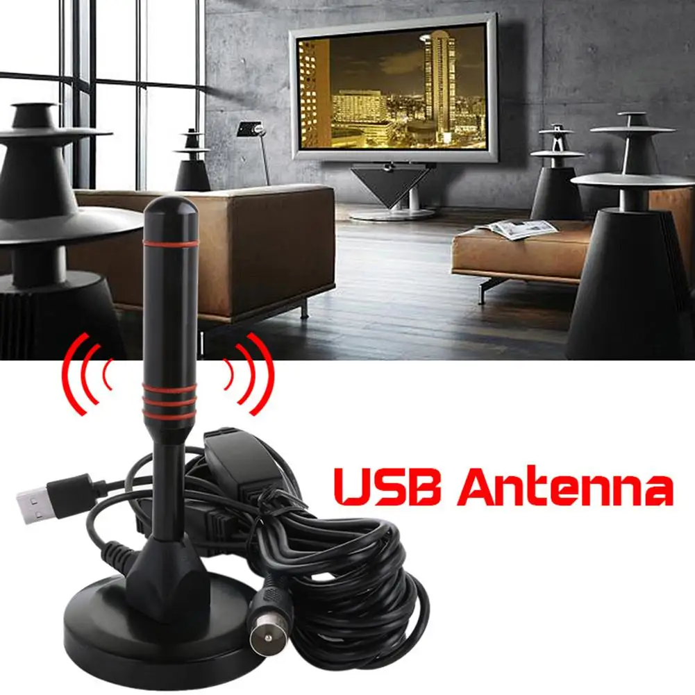 65 миль 25 дБ усиление внутренняя цифровая ТВ USB Антенна HD усилитель сигнала