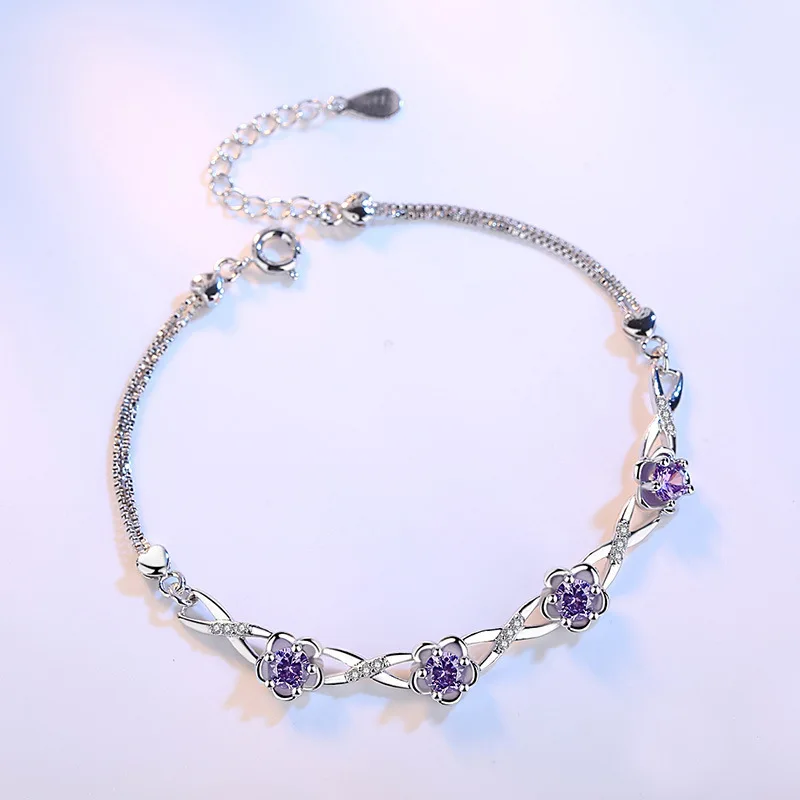 

CHE103 products purple stone bracelet new jewelry women and girl jewelry for brithday gift Bangles