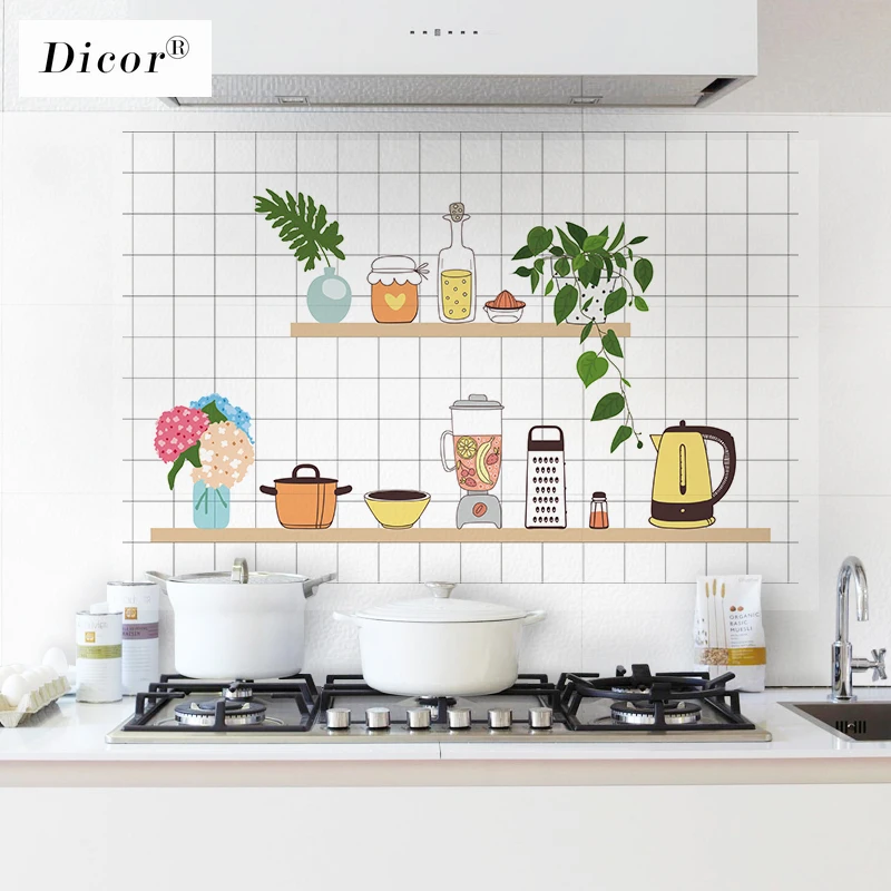 Прозрачная маслостойкая Настенная Наклейка для кухни украшения стен аксессуары