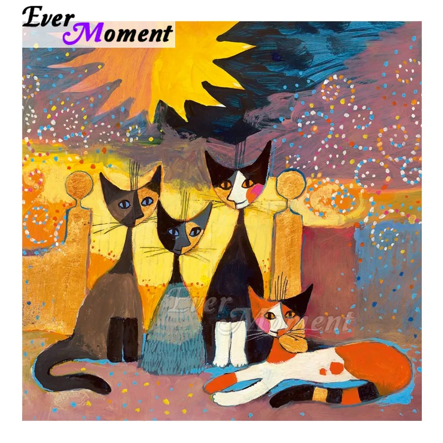 Алмазная живопись с мотивом хобби мозаика абстрактным котом настенное украшение