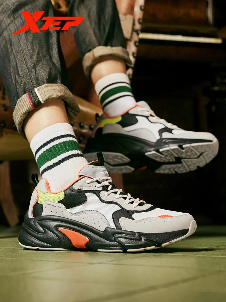 Xtep Для мужчин Повседневное обуви Водонепроницаемый громоздкие кроссовки