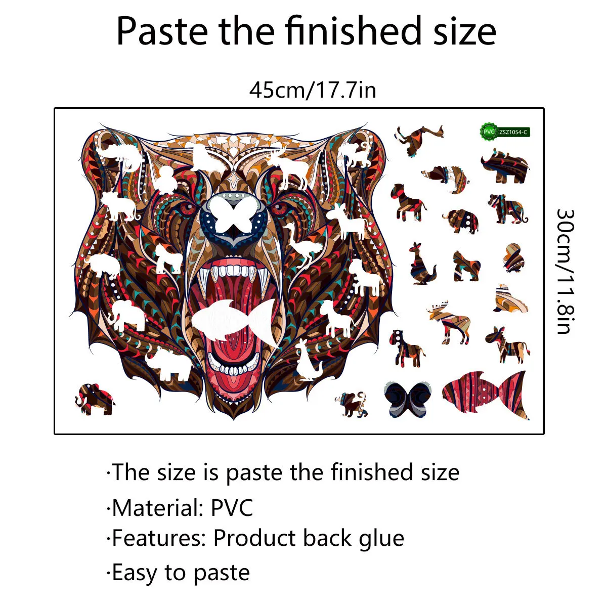 

Brown bear Puzzle Stickers Adult Kids Puzzle Toy Educational Games Creative mysterious puzzle sticker and Puzzl Dropshippin Gift