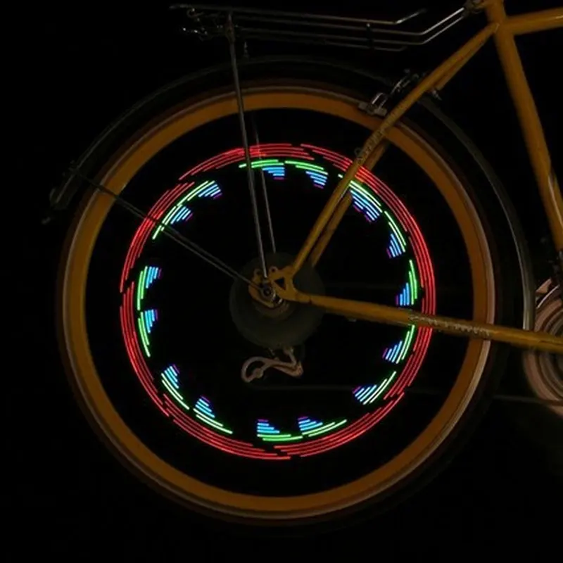 Велосипедный фонарь 5 светодиодов 8 режимов колпачки вентиля шины колеса спицы