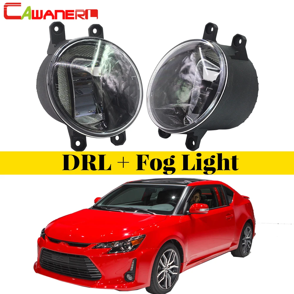 

Cawanerl 2 Pieces Car Styling LED Lamp Fog Light Daytime Running Light DRL White 12V High Bright For Scion tC 2011 2012 2013