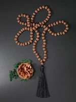 oaiite 108 rudraksha seeds mala bead necklace meditation prayer tassel necklace for women men