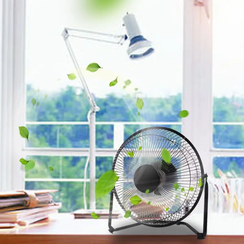 

LILENG 6" 8" 10" Large Black All Metal Electric Rotating USB Powered 18650 Battery Powered Desktop Fan 100% brand new and high q