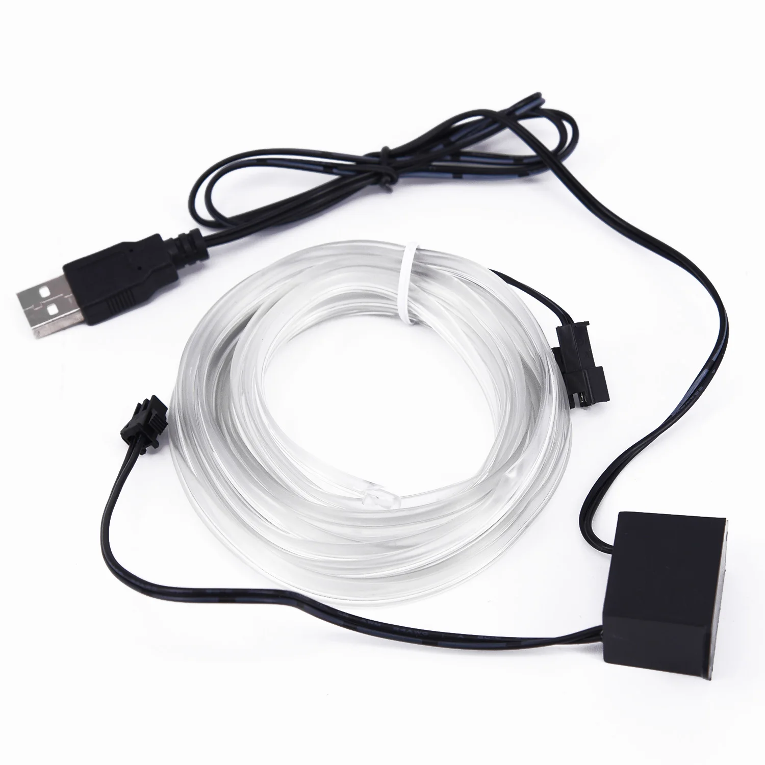 Прозрачный синий светодиодный неоновый светильник 3 м 5 В USB гибкий