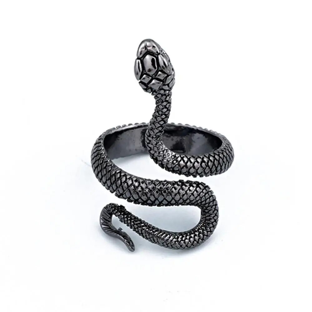 

1 Piece European New Retro Punk Exaggerated Spirit Snake Ring Fashion Personality Stereoscopic Opening Adjustable Ring Jewelry