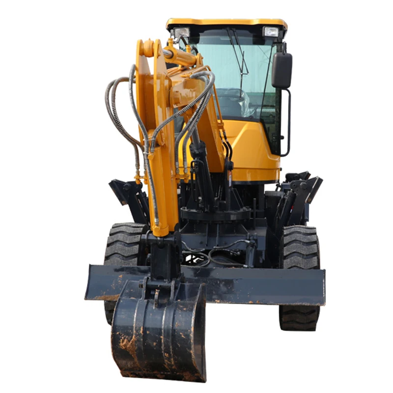 

China 37kw 2400r/min 3.5Ton wheel mini bagger Excavator