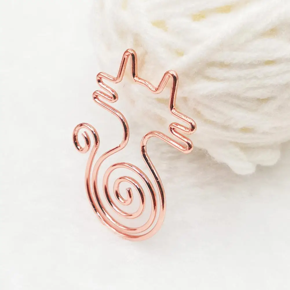 20 шт. Зажимы для бумаги в форме кошки Милые инновационные розовое золото офисный