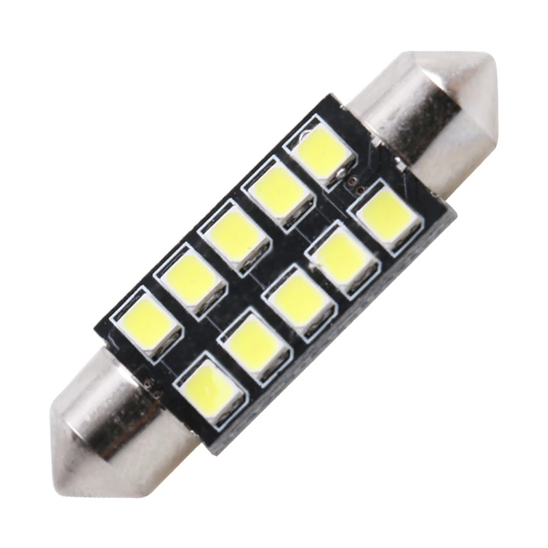 10x Автомобильный светодиодный светильник 31 мм 36 мм/39 мм/41 C5W C10W 2835 SMD Festoon авто лампа