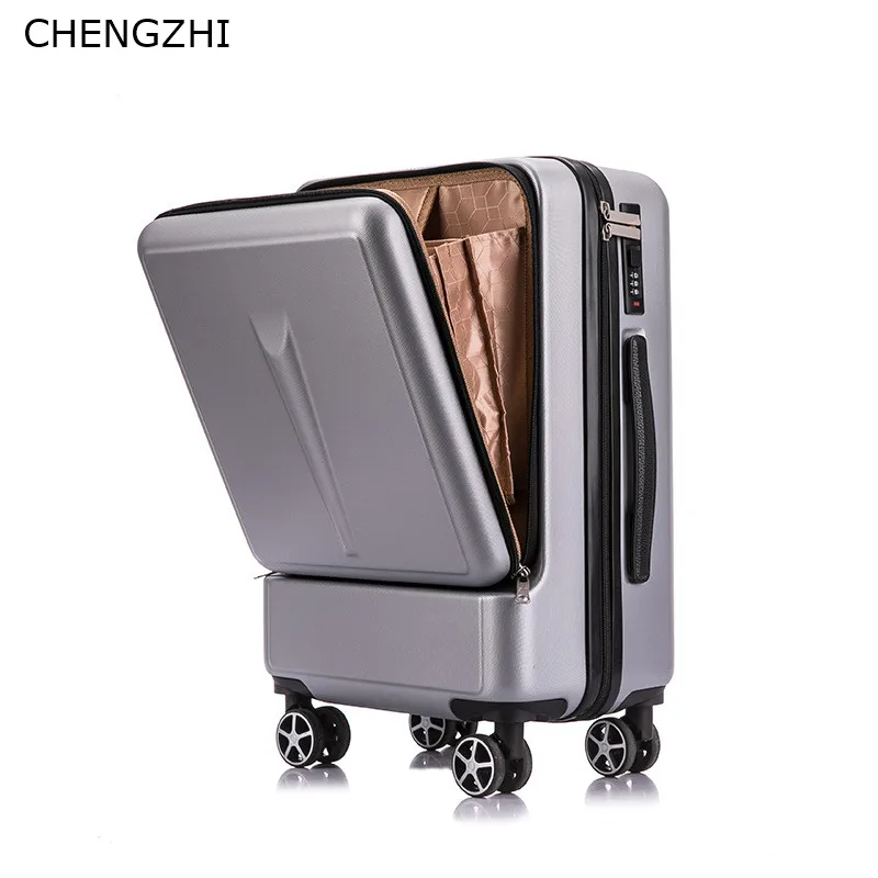 

CHENGZHI 20"24"inch ABS Business Trolley Suitcase Creative Rolling Luggage Spinner Cabin Travel Luggage With Laptop Bag On Wheel