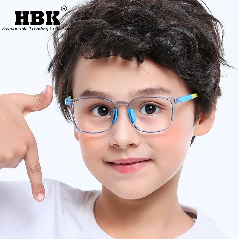 

HBK 2021 Новые поступления детских очков по рецепту очки для близорукости детские силиконовые резиновые Квадратные очки для девочек и мальчик...