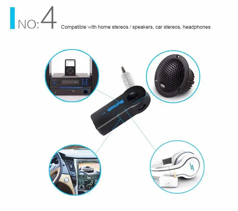 AUX автомобильный bluetooth-приемник 3 5 мм разъем аудио адаптер Handsfree Call беспроводной