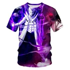 Мужская футболка с 3D принтом аниме Лето 2021 Модный повседневный топ с коротким рукавом для мужчин и женщин в том же стиле